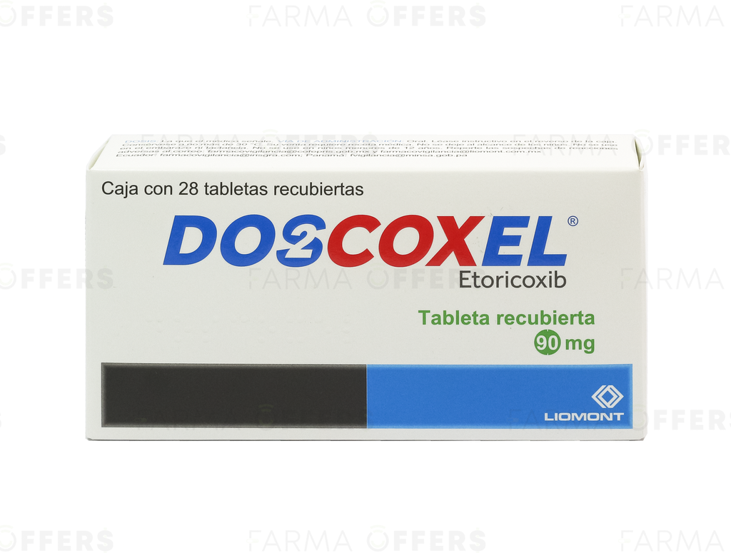 DOSCOXEL TABL 90mg, 1 de 28