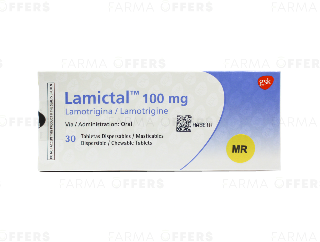 LAMICTAL TABL 100MG, 1 de 30