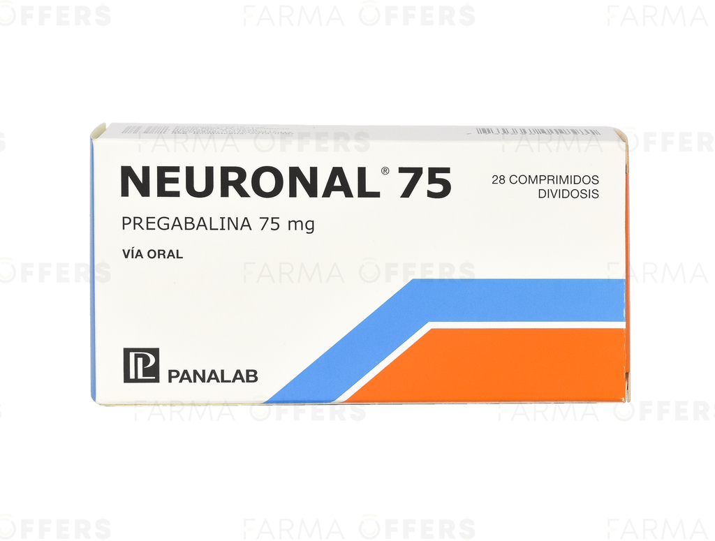 NEURONAL TAB DIVIDOS 75mg, 1 de 28