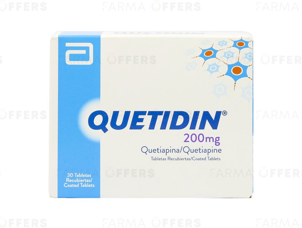 QUETIDIN TABL RECUBIE 200MG, 1 de 30
