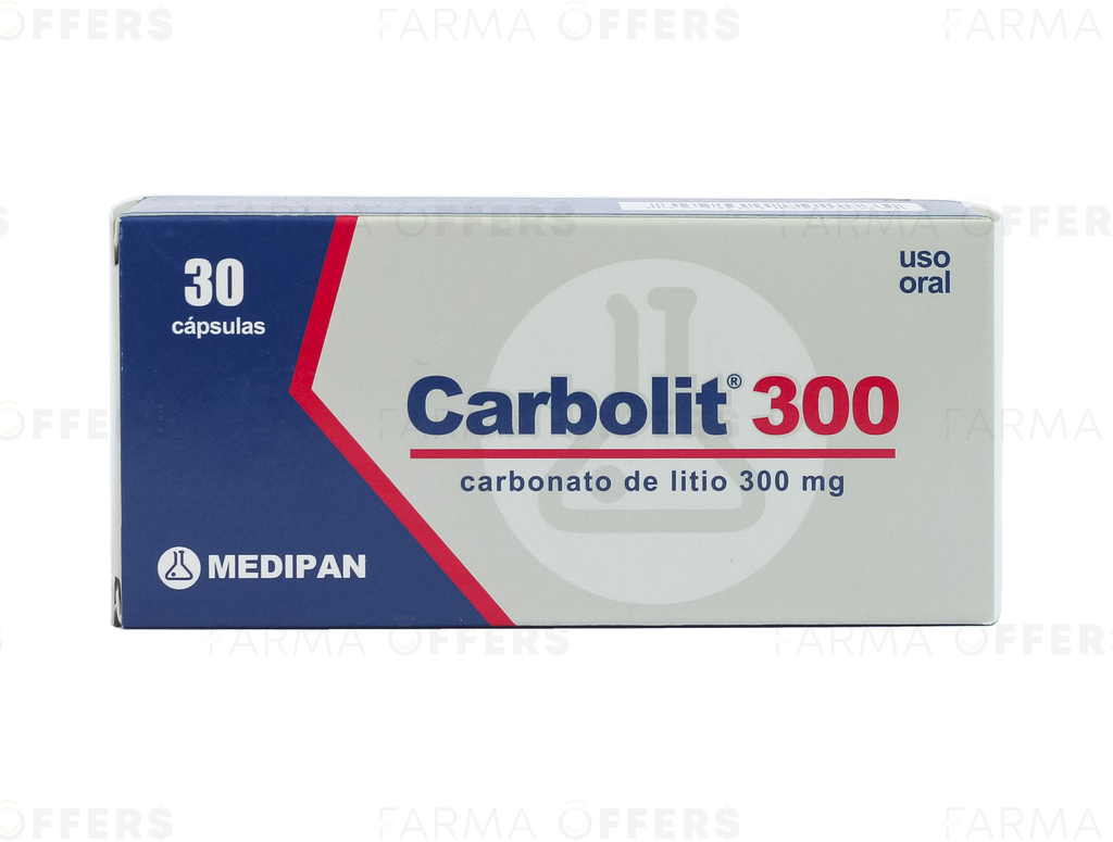 CARBOLIT TABL 300MG, 1 de 30