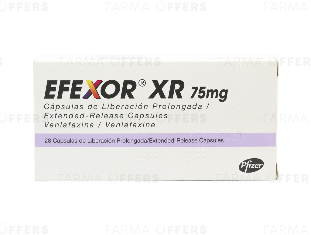 EFEXOR-XR CAPS L.P. 75mg, 1 de 28