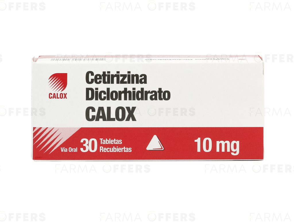 CETIRIZINA CAL TABL 10mg, 1 de 30