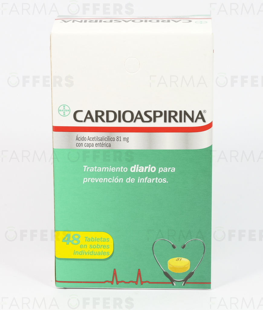 CARDIOASPIRINA 81MG DISP, 1 de 48