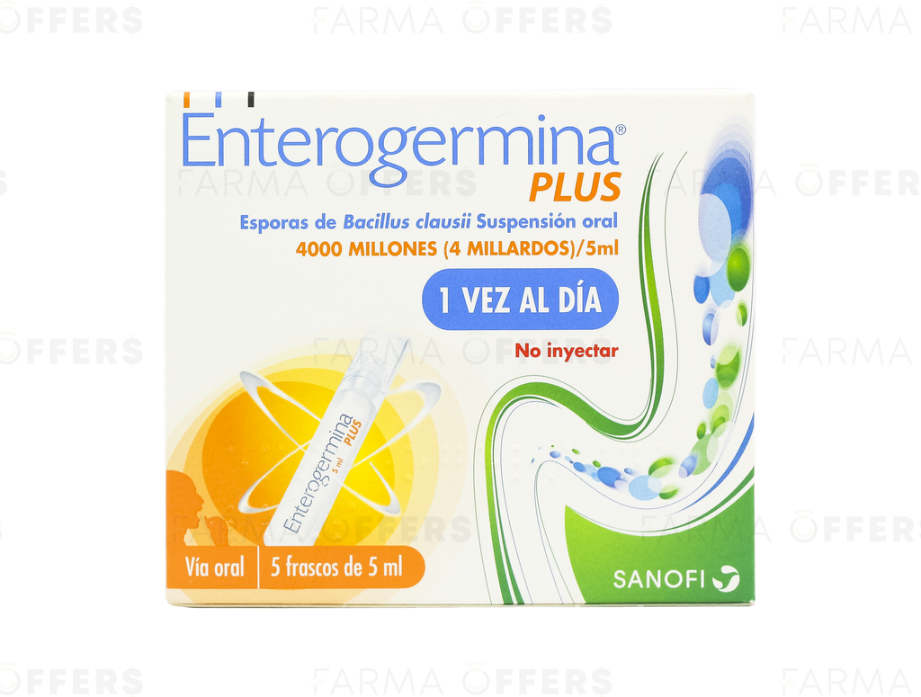ENTEROGERMINA PLUS 4 BI, 1 de 5 VIALES