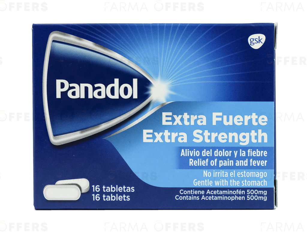PANADOL EXT/FUERTE 500MG X16