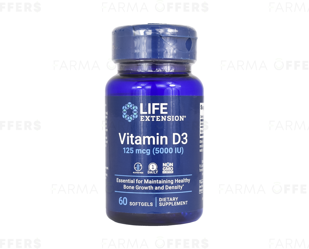 VITAMINA D3 CAPS 5000IU x 60