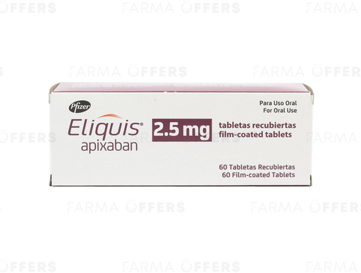ELIQUIS TABL RECUBIE 2.50MG, 1 de 60