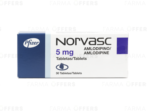 NORVASC TABL 5.00MG, 1 de 30