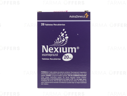 NEXIUM TABL RECUBIE 20mg, 1 de 28