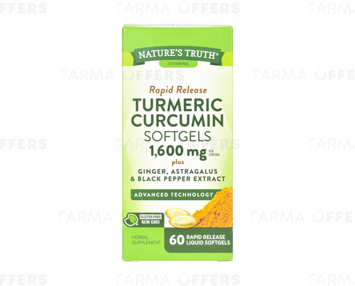 TURMERIC 1600MG PEP EXT COMPLX 60 SOFTGEL