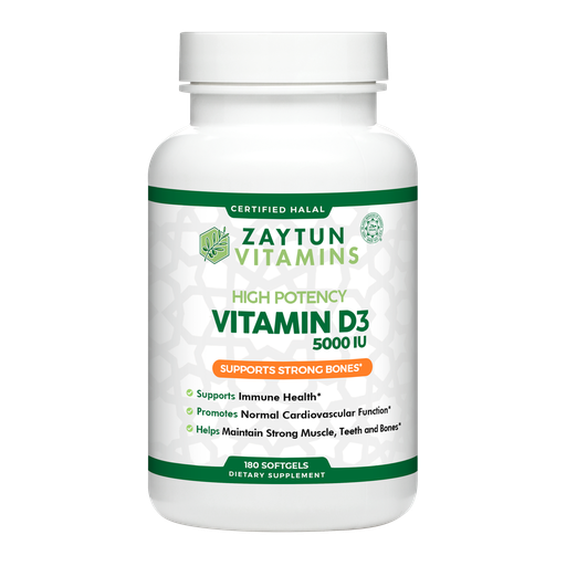 Halal Vitamin D3 5000 IU Softgels