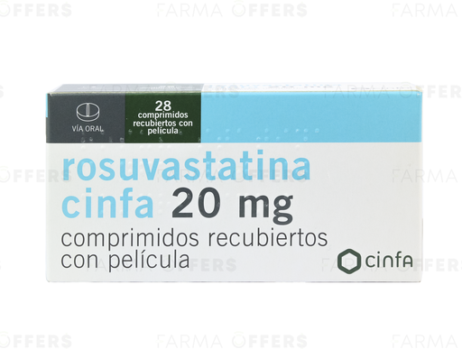 ROSUVASTATINA CIN TABL 20mg, 1 de 28