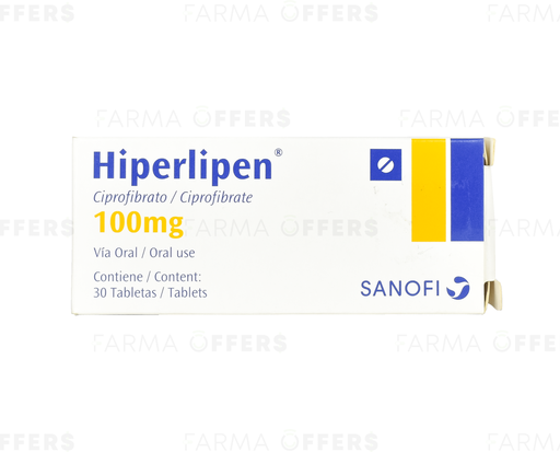 HIPERLIPEN TABL 100MG, 1 de 30