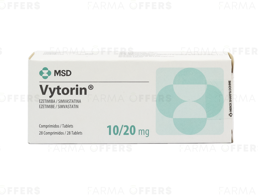 VYTORIN TABL 20MG/10, 1 DE 28
