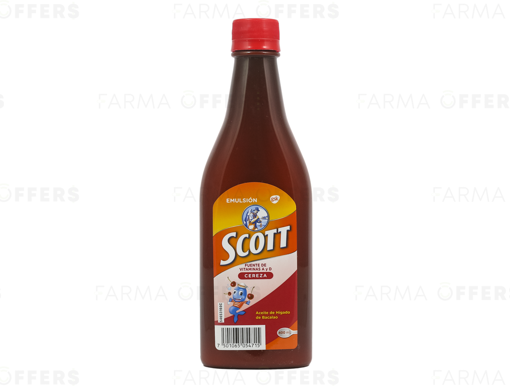 Emulsión Scott Aceite Higado Bacalao 400 ml, Emulsion De Scott