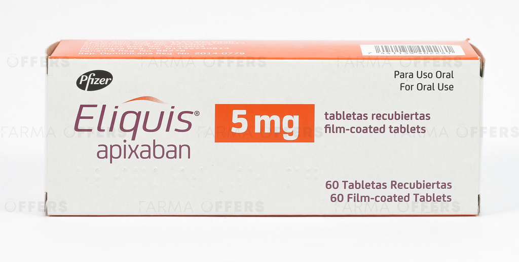ELIQUIS TABL RECUBIE 5.00MG, 1 de 60