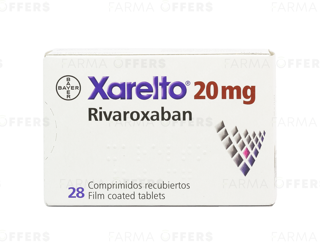 XARELTO TABL RECUBIE 20mg, 1 de 28