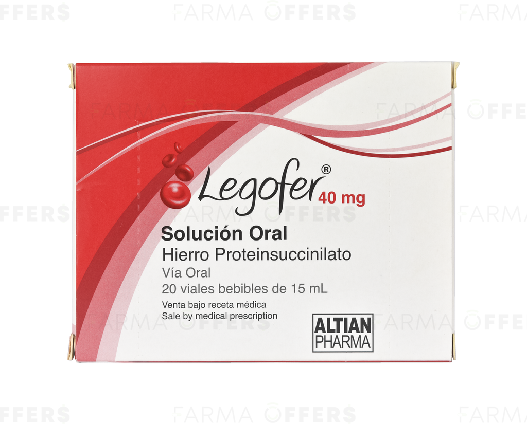 LEGOFER AMP.BEBIBLE 40mg 15ML, 1 de 20