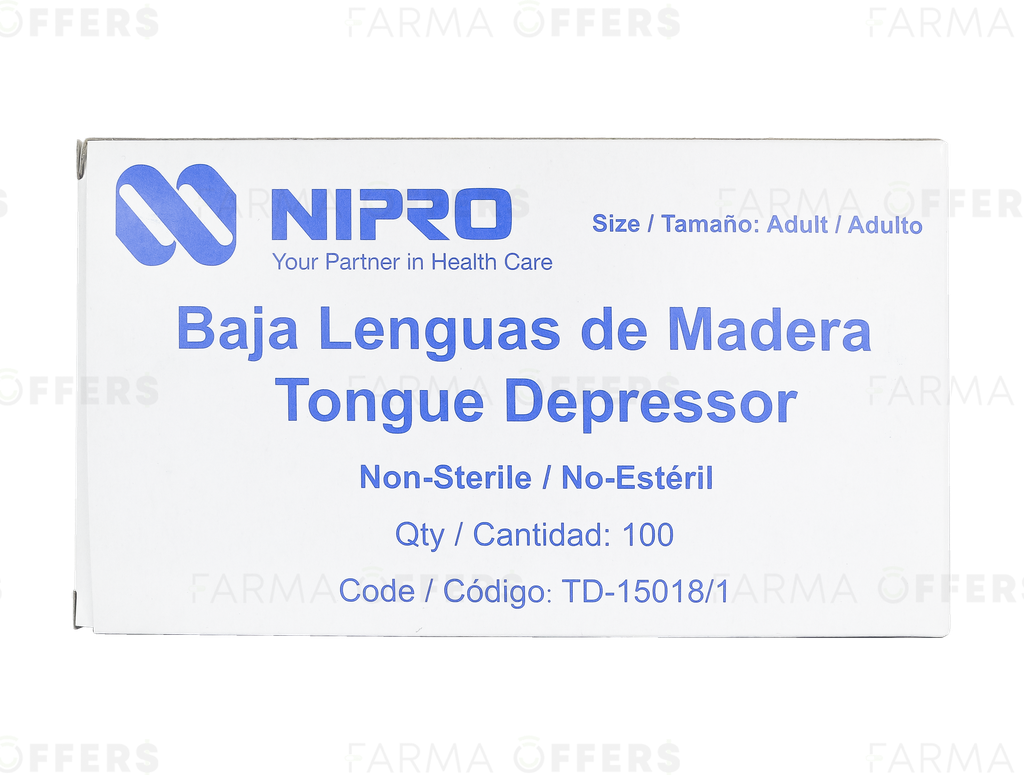 DEPRESOR DE LENGUA NO ESTERIL