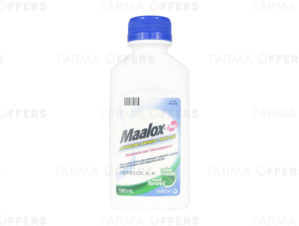 MAALOX PLUS SUSP MENTA 180ML 6 oz X 1