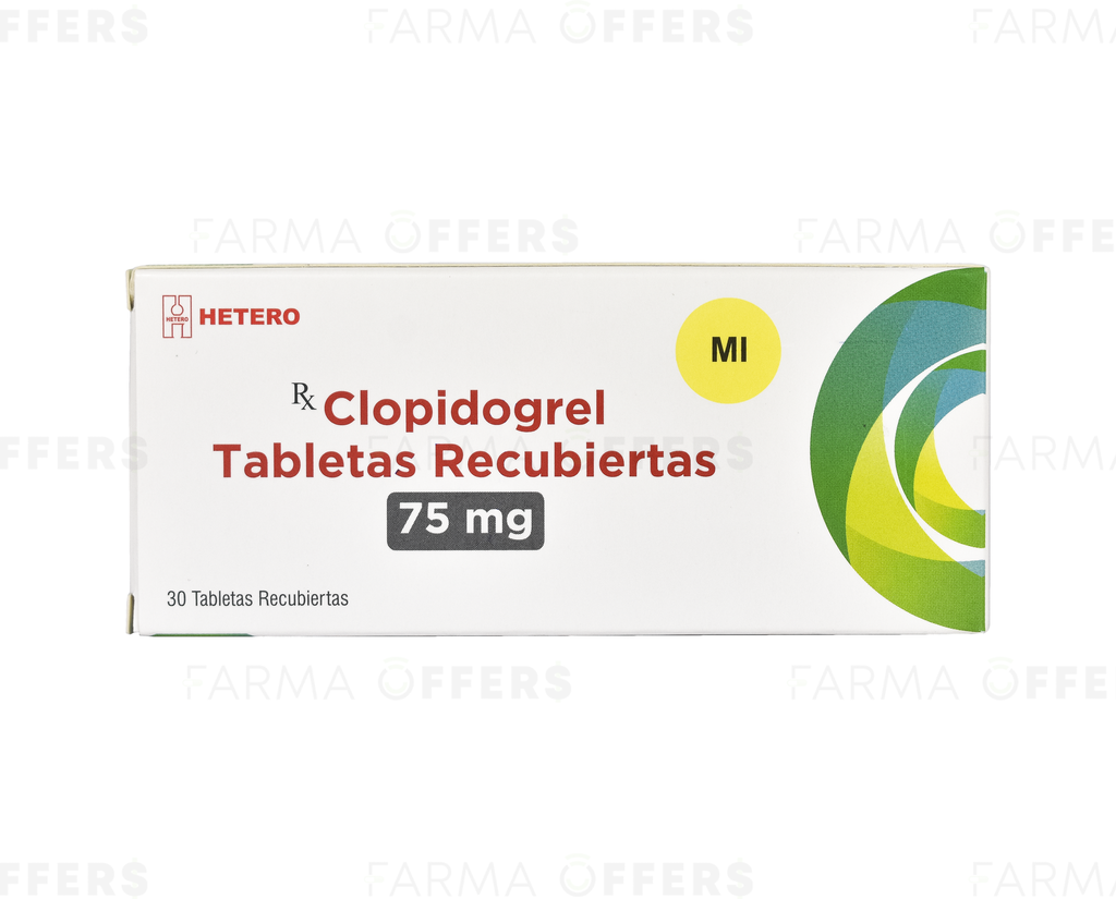 CLOPIDOGREL COMPR RECUBI 75mg, 1 de 30 SP