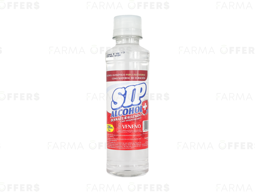 SIP ALCOHOL DESNATURALIZADO 70% X 236ML