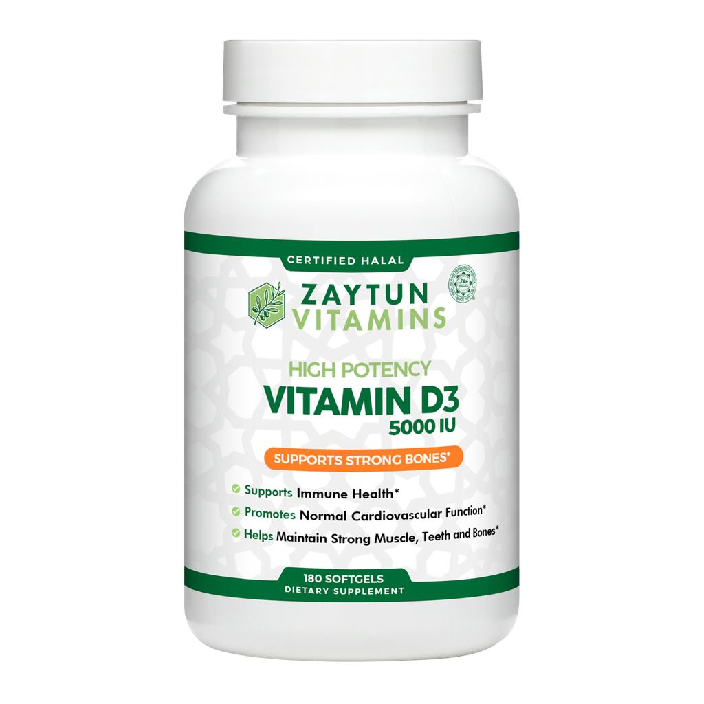Halal Vitamin D3 5000 IU Softgels