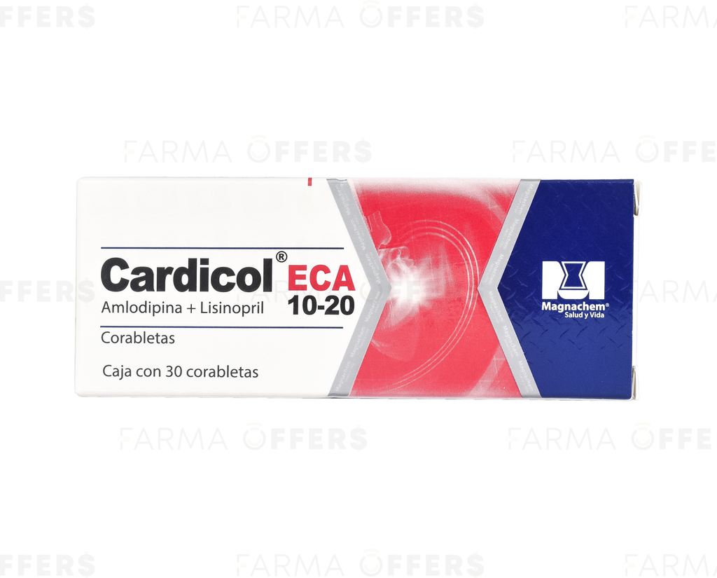 CARDICOL ECA 10 TABL 10mg/20, 1 de 30 