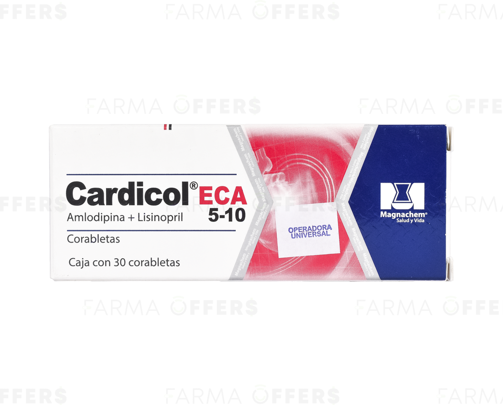 CARDICOL ECA 5 TABL 10mg/5, 1 de 30 