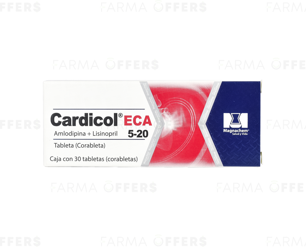 CARDICOL ECA 5 TABL 20mg/5, 1 de 30 