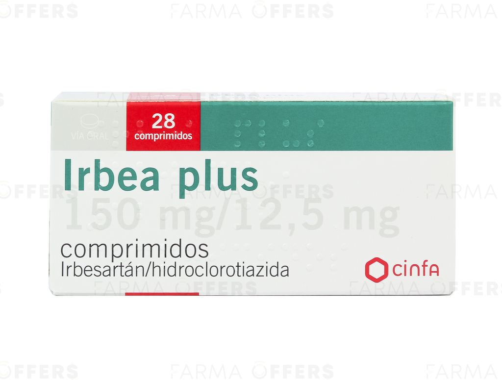 IRBEA PLUS TABL 150MG/12.5, 1 de 28 