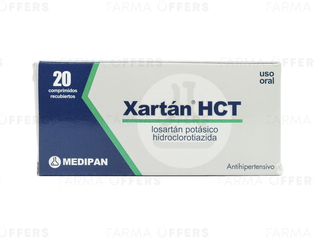 XARTAN HCT TABL RECUBIE 50mg/12.5, 1 de 20 