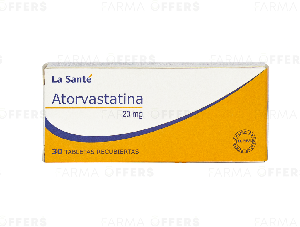 ATORVASTATINA-LST TABL 20mg, 1 de 30
