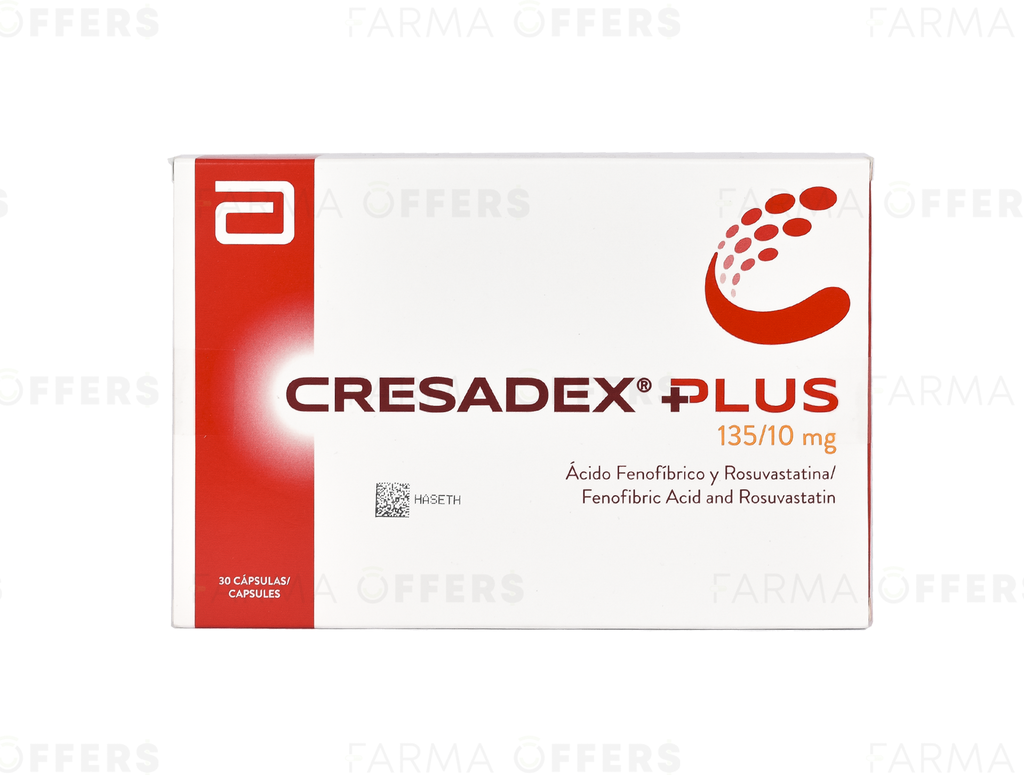 CRESADEX PLUS TABL 10mg/135, 1 de 30 