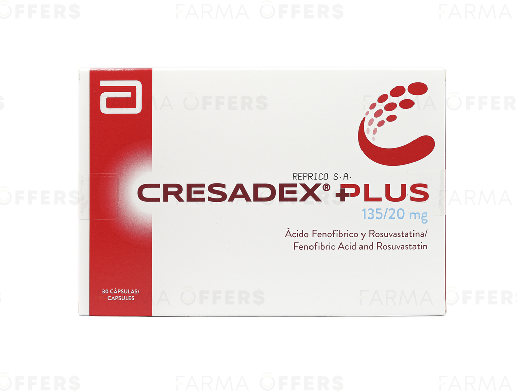 CRESADEX PLUS TABL 20mg/135, 1 de 30 