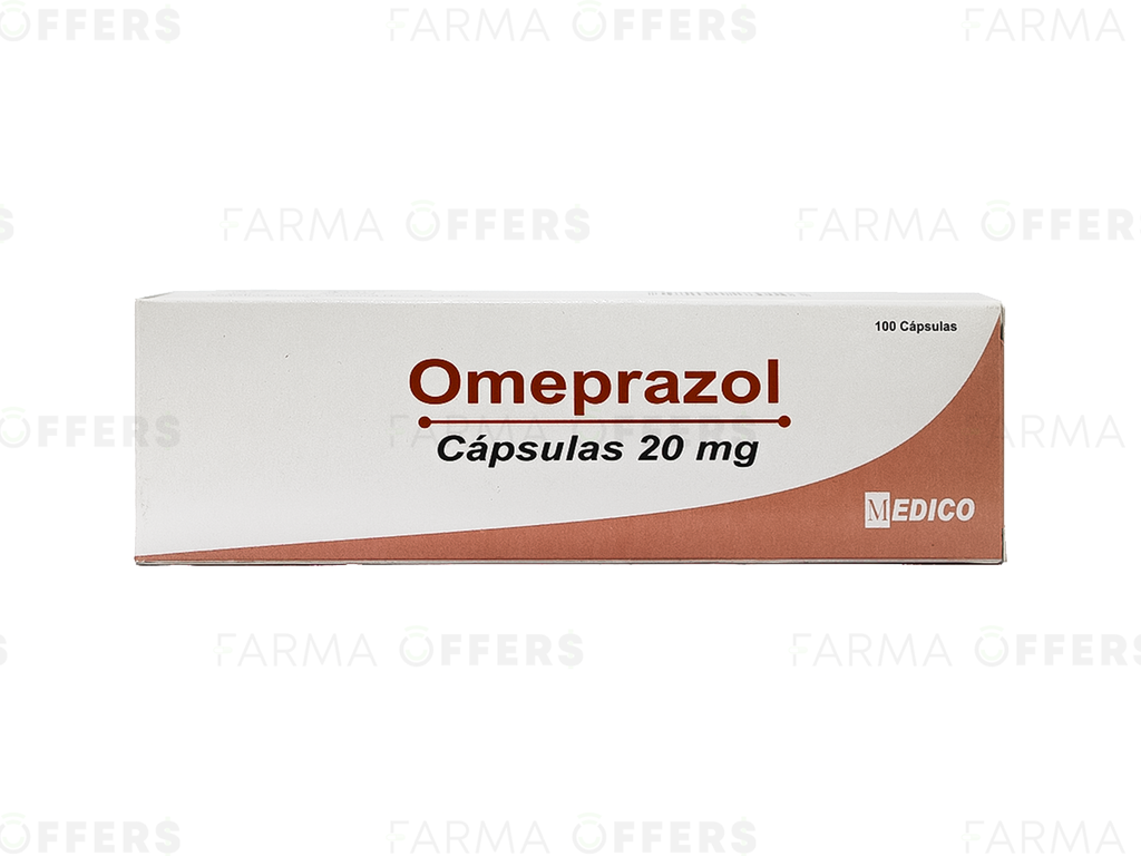 OMEPRAZOL CAPS 20mg, 1 de 100
