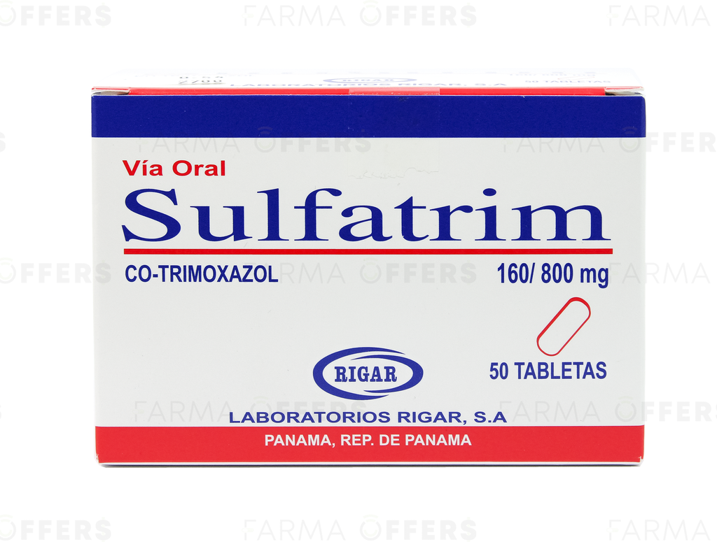 SULFATRIM TABL 800MG/160, 1 de 50 