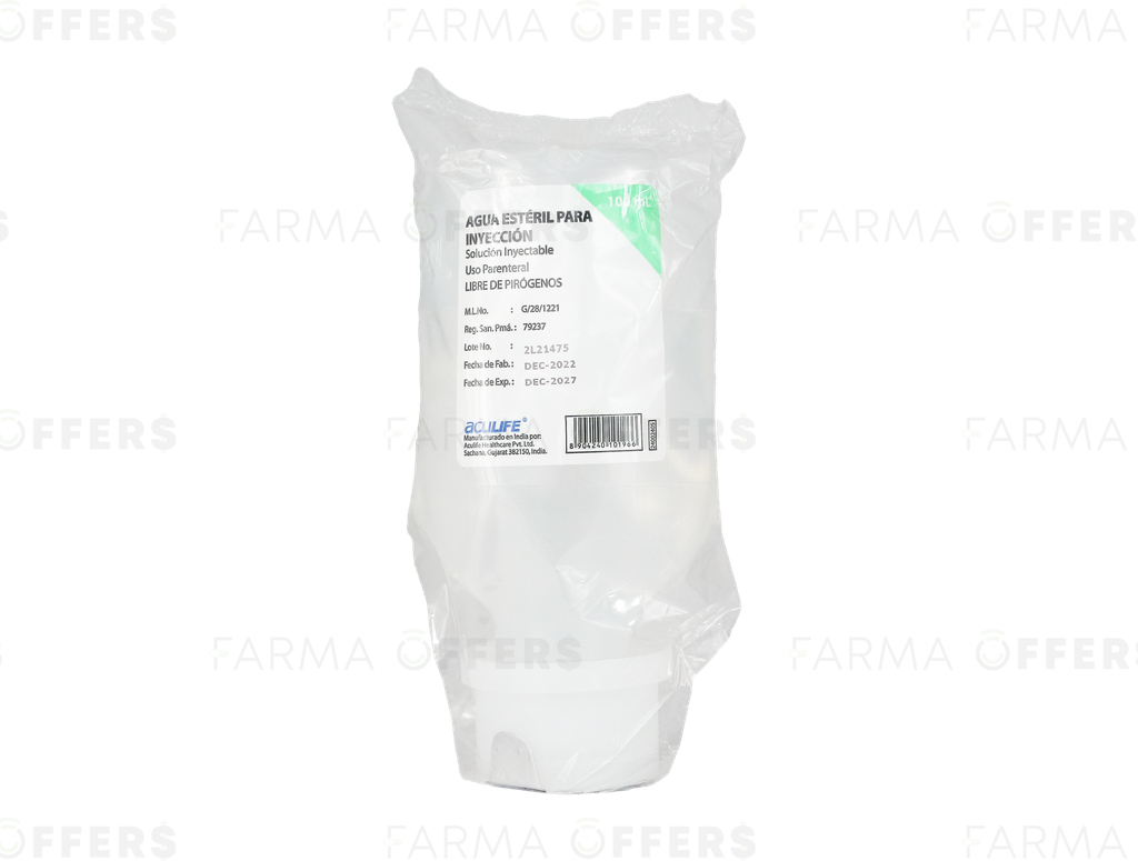 AGUA ESTERIL SOLN INY 100ML x 1