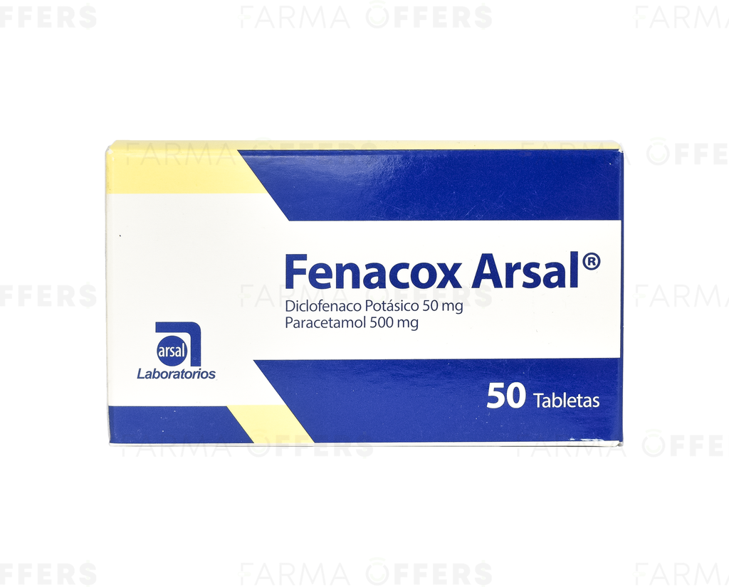 FENACOX TABL 50MG/ 500MG, 1 de 50