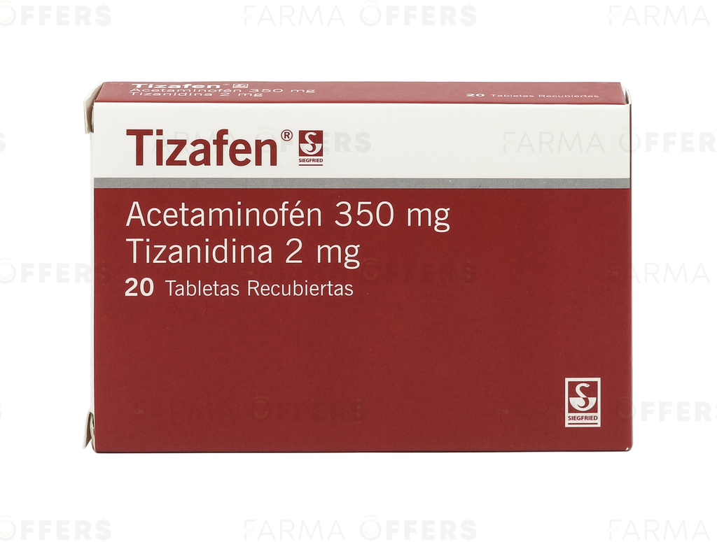 TIZAFEN TABL 350MG/2, 1 de 20 