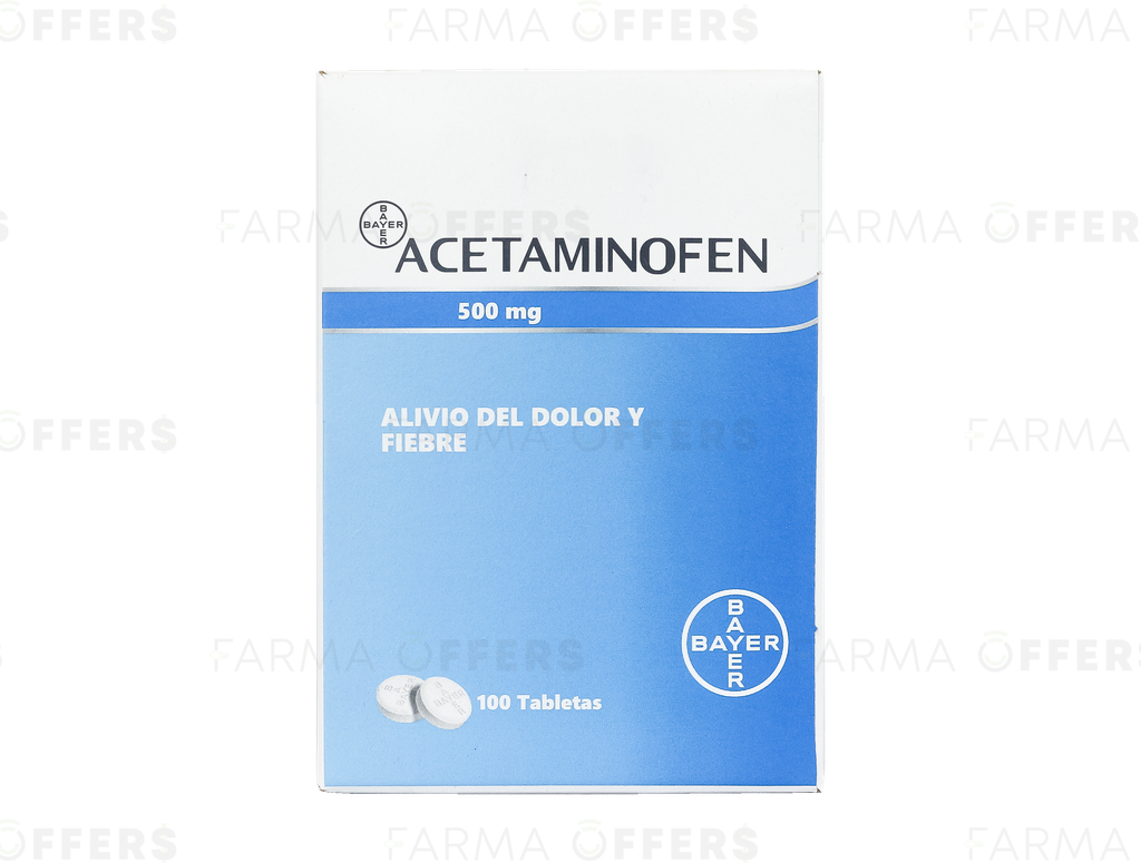 ACETAMINOFEN TABL 500MG,1 de 100
