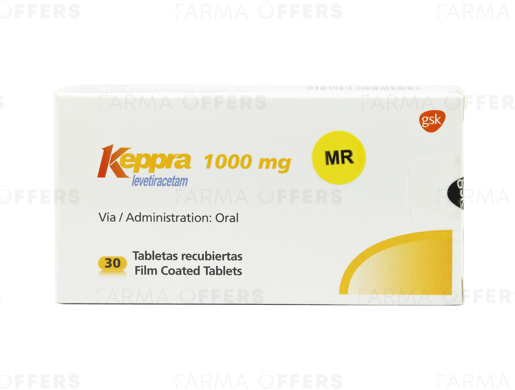 KEPPRA TABL RECUBIE 1000MG, 1 de 30