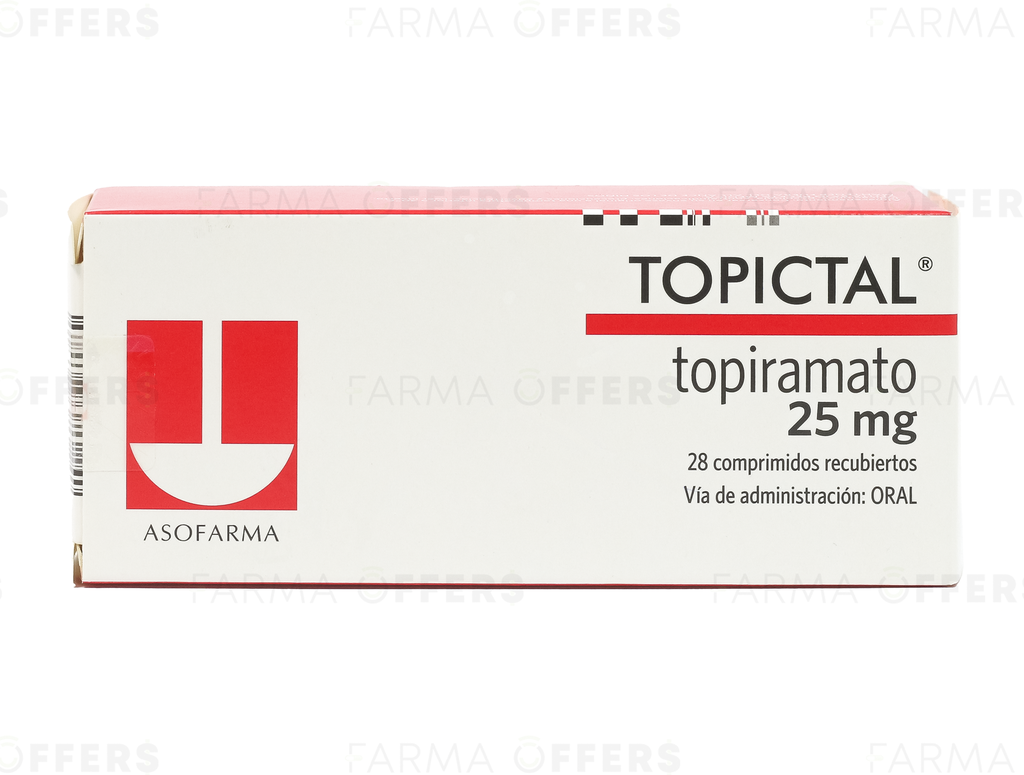 TOPICTAL TABL RECUBIE 25mg, 1 de 28