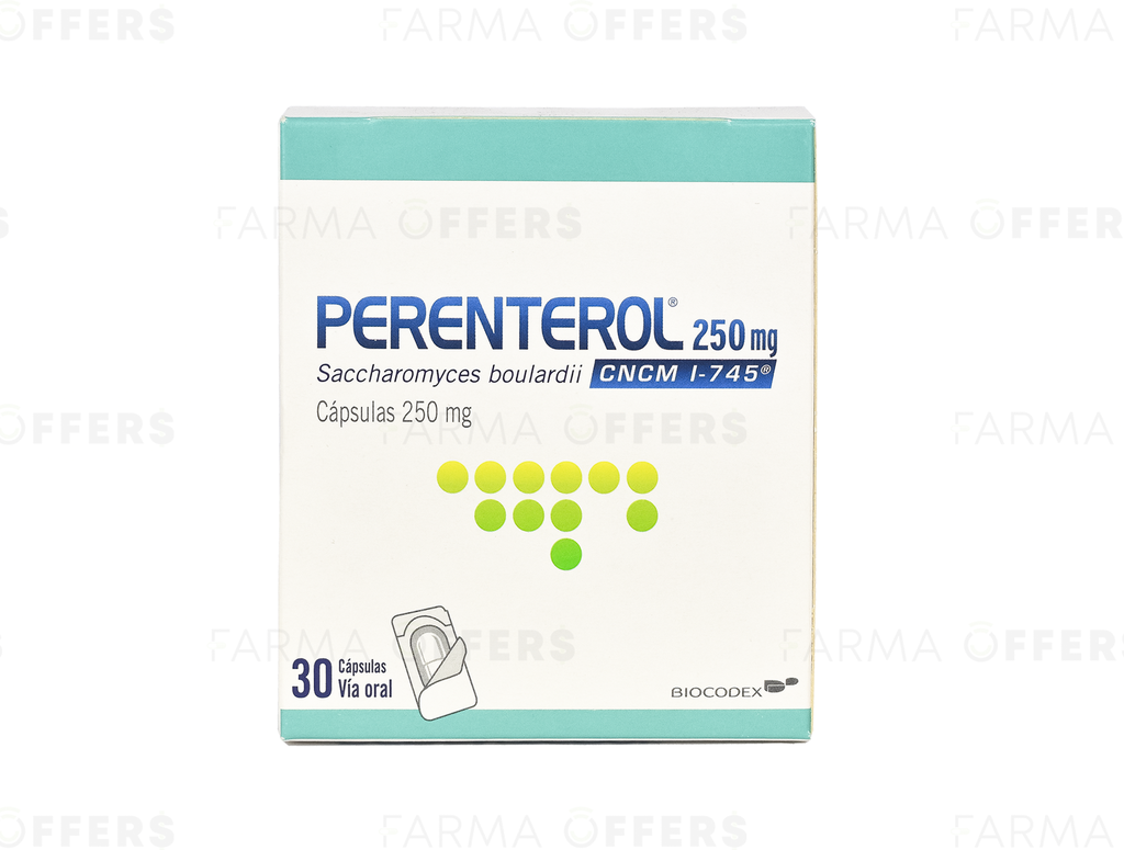 PERENTEROL CAPS 250MG, 1 de 30