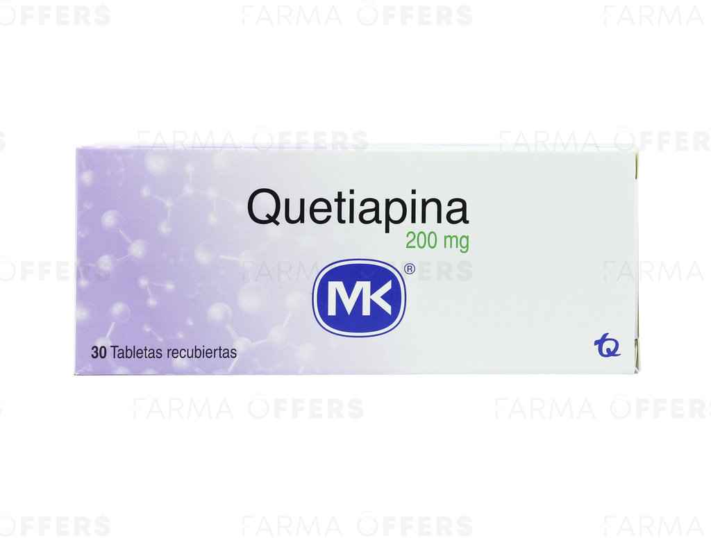 QUETIAPINA MK TABL RECUBIE 200MG, 1 de 30