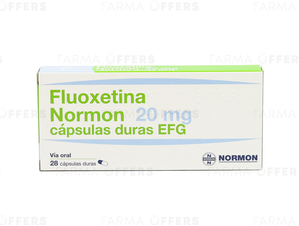FLUOXETINA-NRM EFG CAPS 20mg, 1 de 28