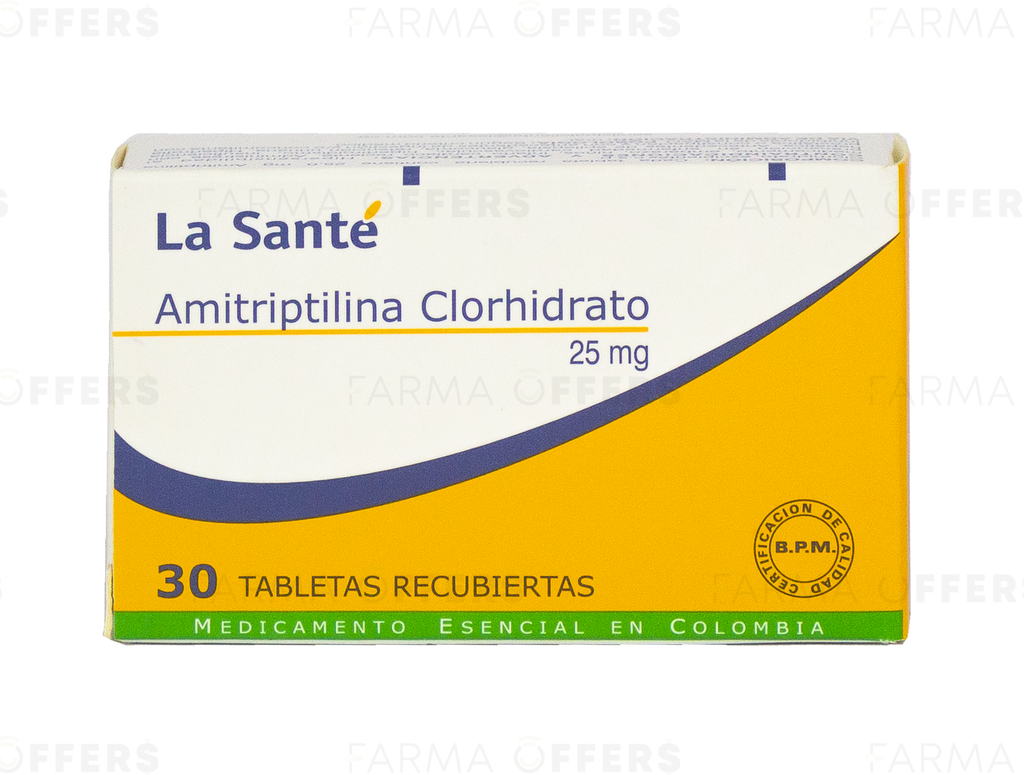 AMITRIPTILINA-LST TABL 25mg, 1 de 30