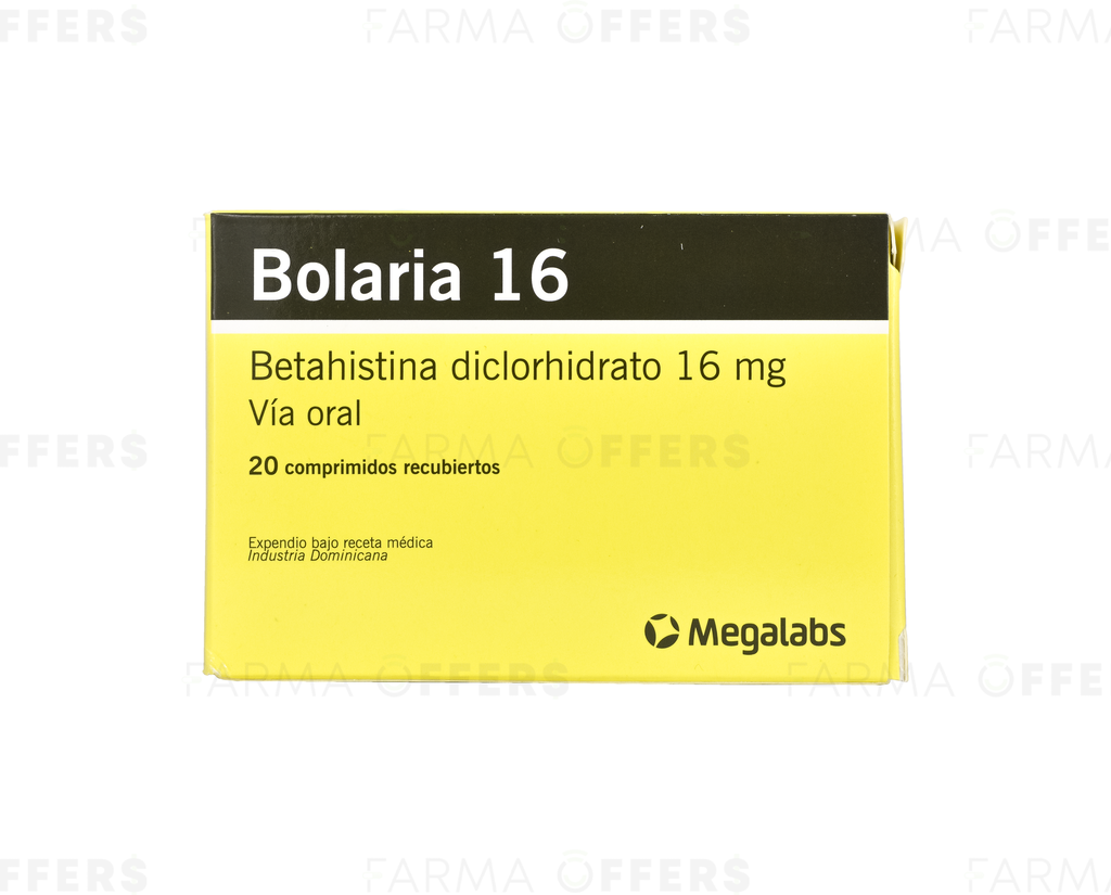 BOLARIA TABL RECUBIE 16mg, 1 de 20