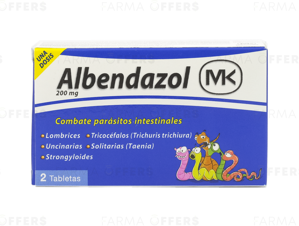 ALBENDAZOL MK TABL MAST 200MG x 2